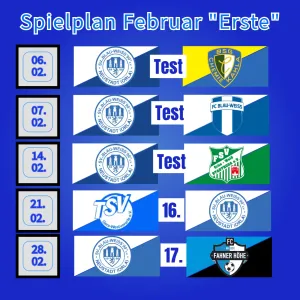 Spielplan Februar „ERSTE“